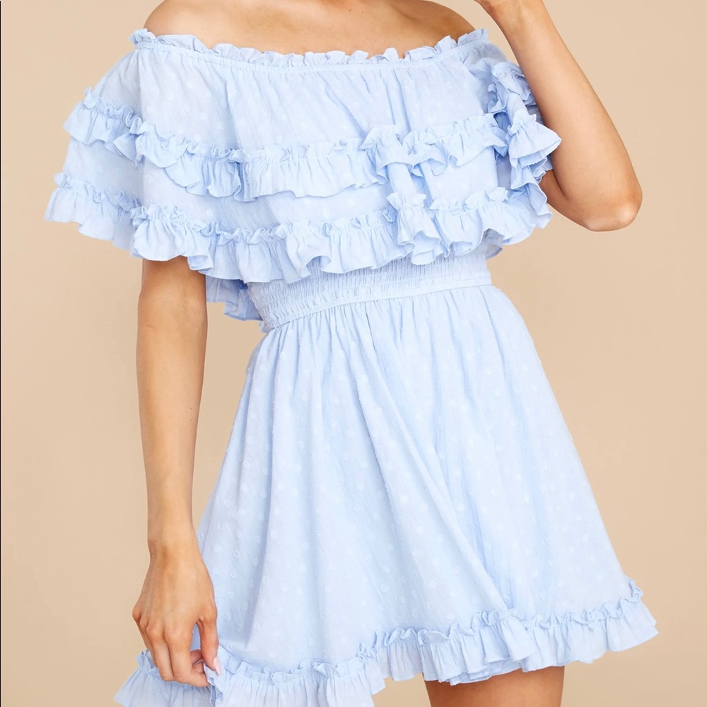 blue dress